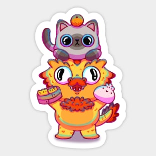 Friends with dim sum Sticker